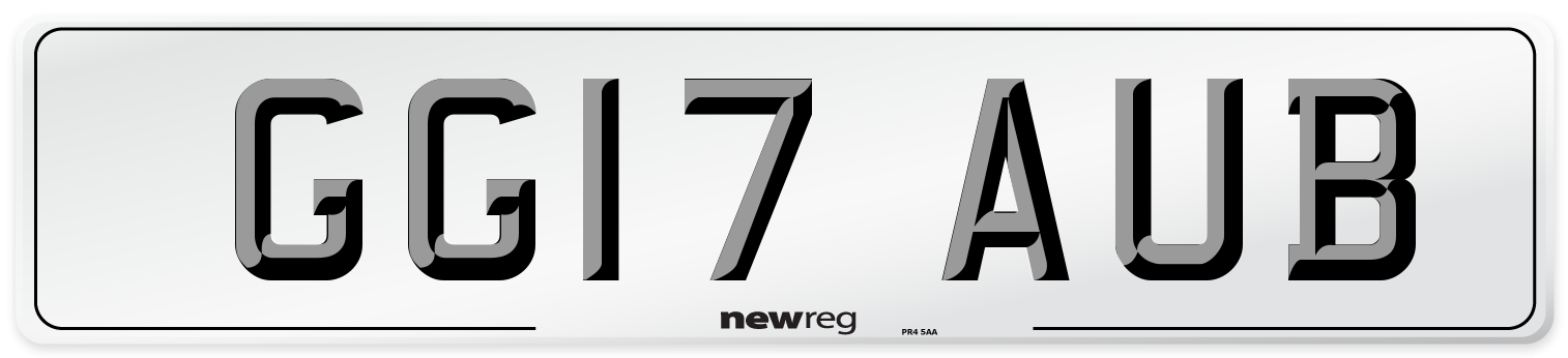 GG17 AUB Number Plate from New Reg